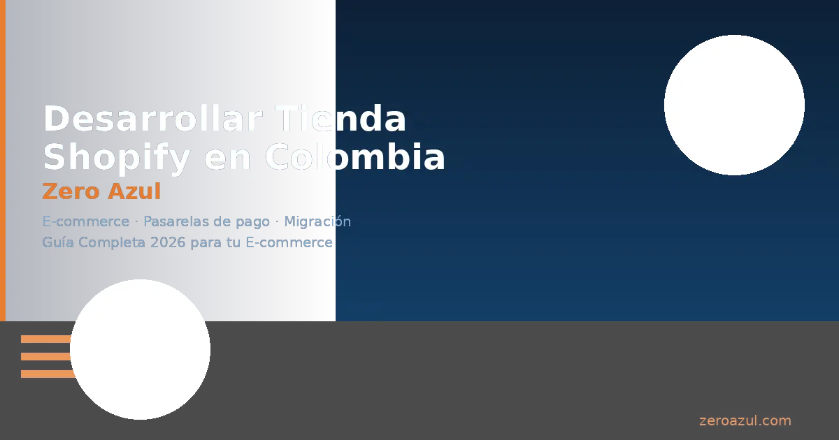 Desarrollar Tienda Shopify en Colombia: Guía Completa 2026 para tu E-commerce