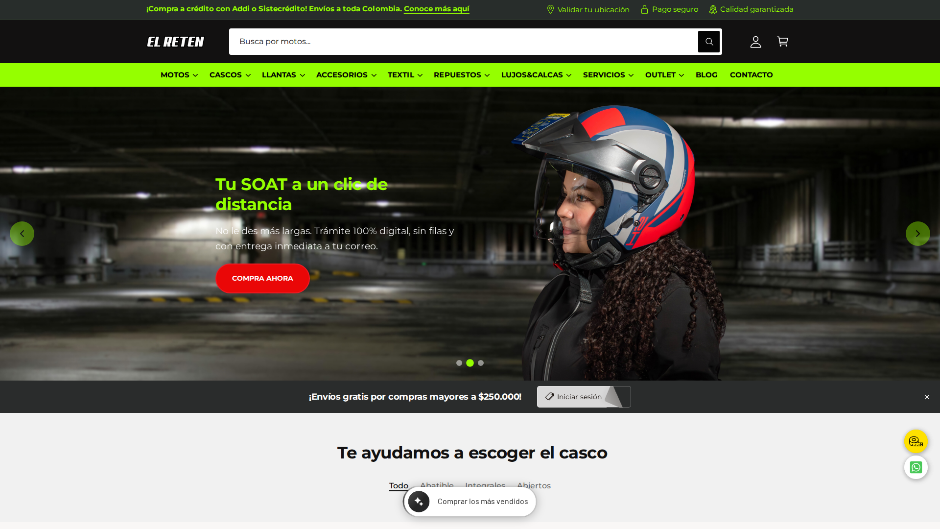 Captura de Retén del Casco