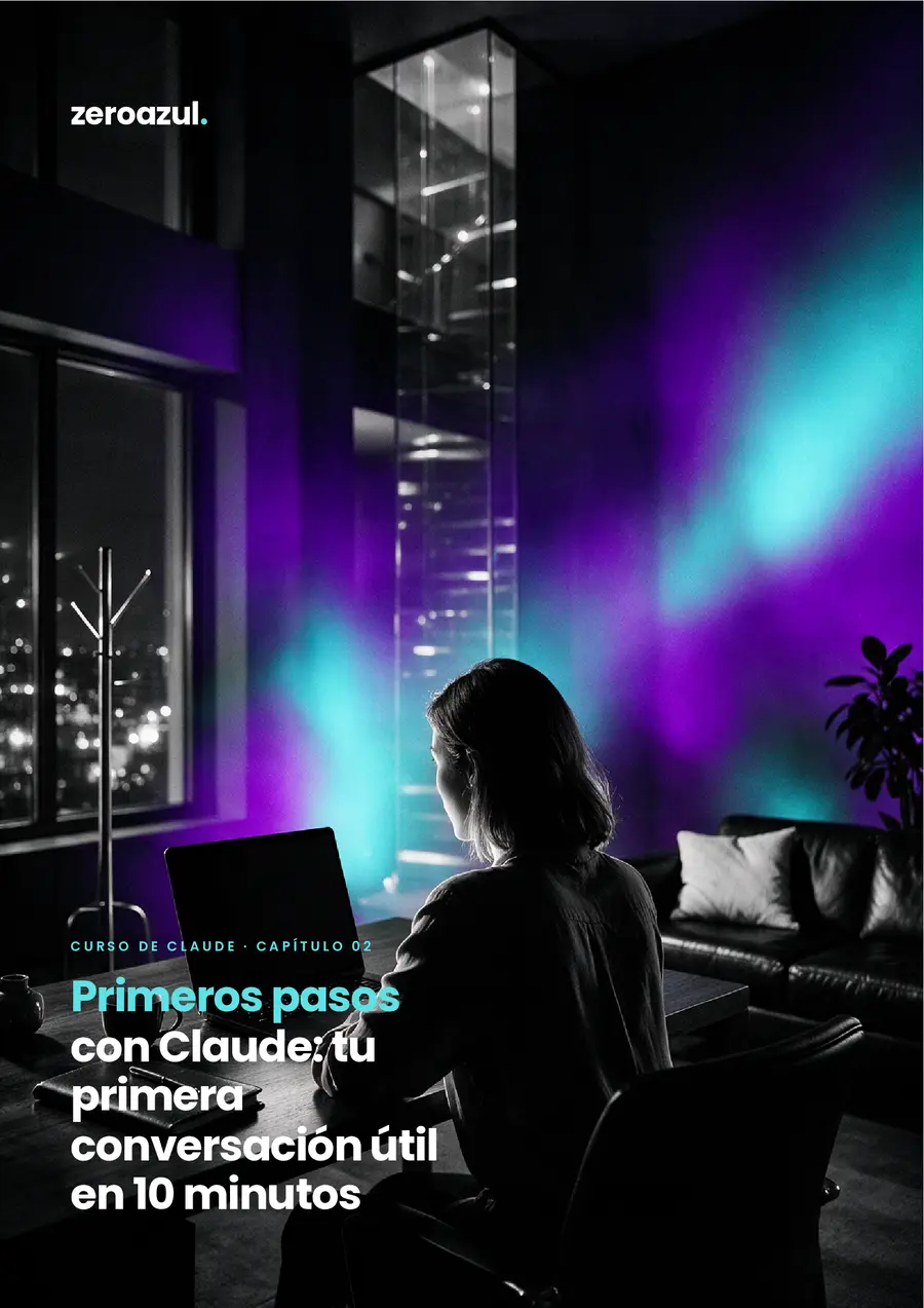 Portada del capítulo 2 del curso de Claude: Primeros pasos con Claude: tu primera conversación útil en 10 minutos